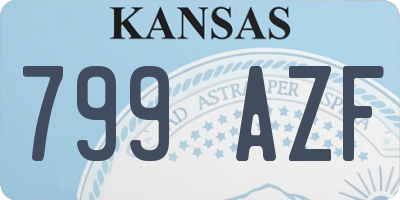 KS license plate 799AZF