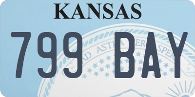 KS license plate 799BAY
