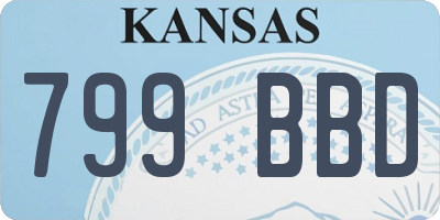 KS license plate 799BBD