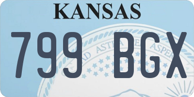 KS license plate 799BGX