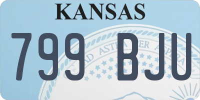 KS license plate 799BJU
