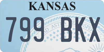 KS license plate 799BKX