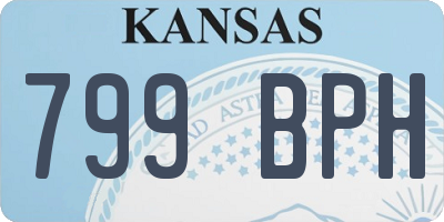 KS license plate 799BPH