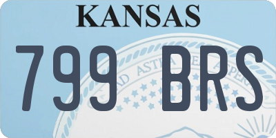 KS license plate 799BRS