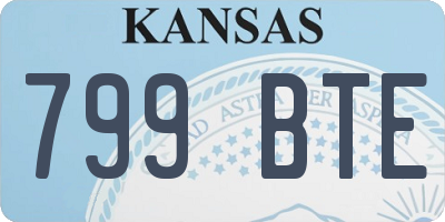 KS license plate 799BTE