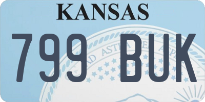 KS license plate 799BUK