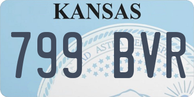 KS license plate 799BVR