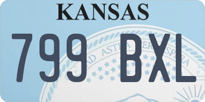 KS license plate 799BXL