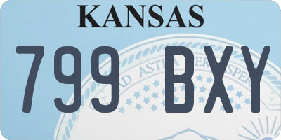 KS license plate 799BXY