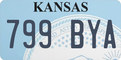 KS license plate 799BYA