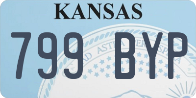 KS license plate 799BYP