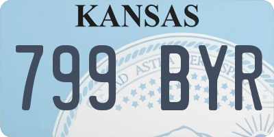 KS license plate 799BYR
