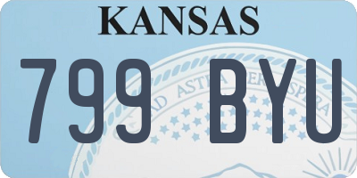KS license plate 799BYU