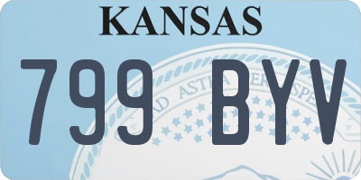 KS license plate 799BYV