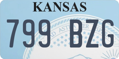 KS license plate 799BZG