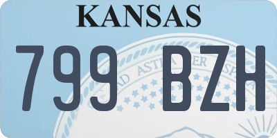 KS license plate 799BZH