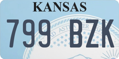 KS license plate 799BZK