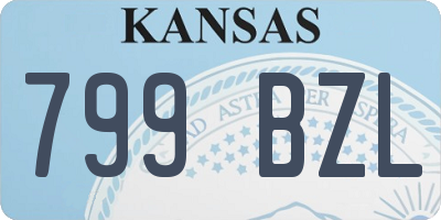 KS license plate 799BZL