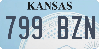 KS license plate 799BZN