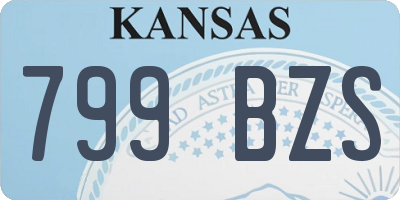 KS license plate 799BZS