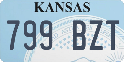 KS license plate 799BZT