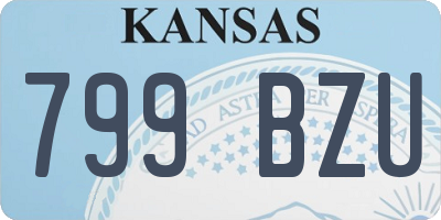 KS license plate 799BZU