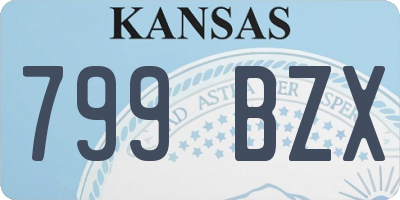 KS license plate 799BZX