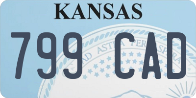 KS license plate 799CAD