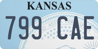 KS license plate 799CAE