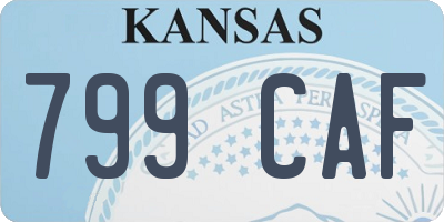 KS license plate 799CAF