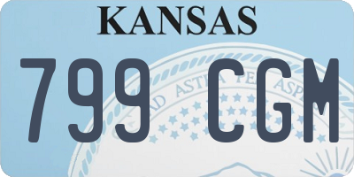 KS license plate 799CGM