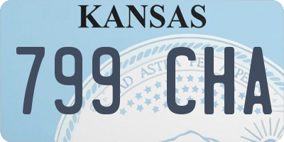 KS license plate 799CHA