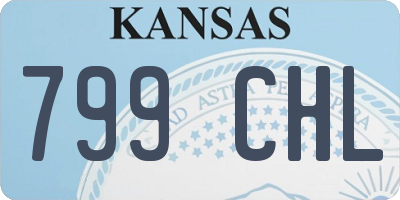 KS license plate 799CHL