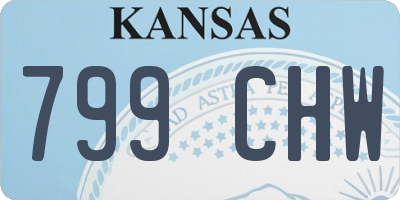 KS license plate 799CHW