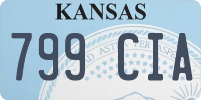 KS license plate 799CIA