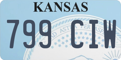 KS license plate 799CIW