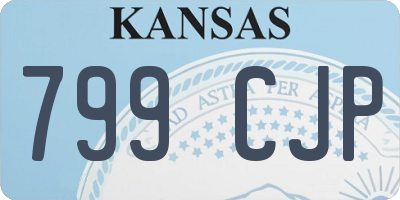 KS license plate 799CJP