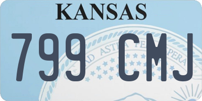 KS license plate 799CMJ