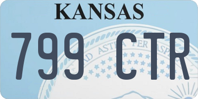 KS license plate 799CTR