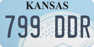 KS license plate 799DDR