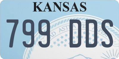 KS license plate 799DDS