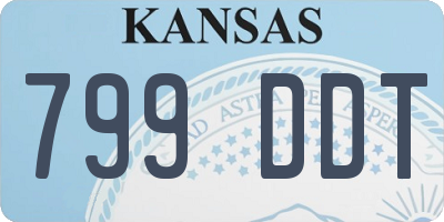 KS license plate 799DDT