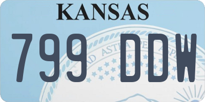 KS license plate 799DDW