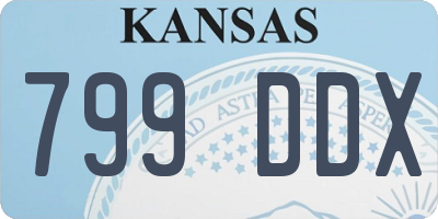 KS license plate 799DDX