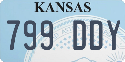 KS license plate 799DDY