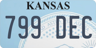 KS license plate 799DEC