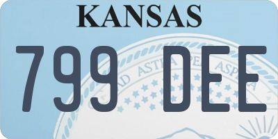 KS license plate 799DEE
