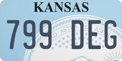 KS license plate 799DEG