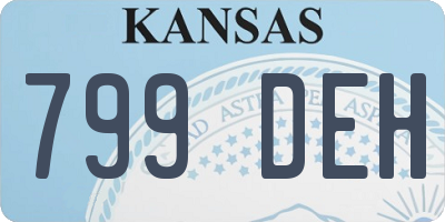 KS license plate 799DEH