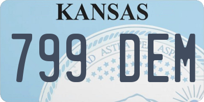 KS license plate 799DEM